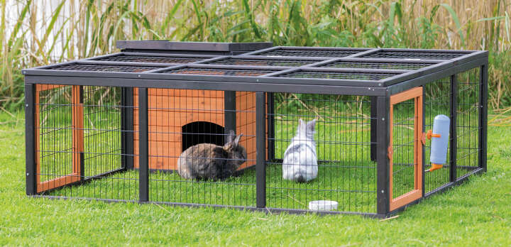 TRIXIE Freilaufgehege mit Rückzugsmöglichkeit